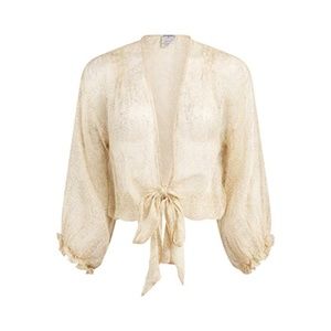 Chanel Vintage Yellow Wrap-Around Blouse